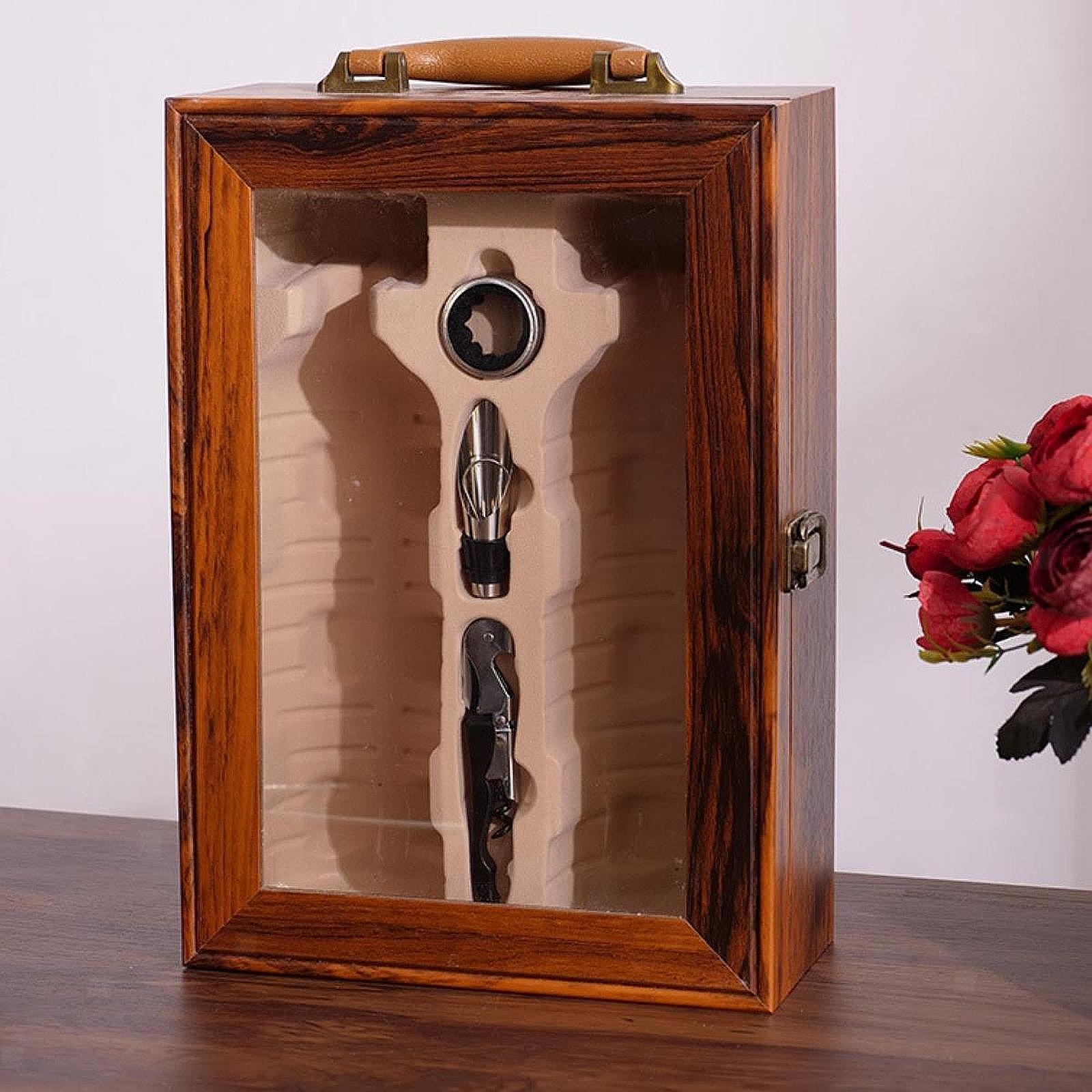 Doppelter Weinflaschenträger, Weindisplaybox, Geschenkboxen für 2 Flaschen,