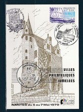 carte  1er jour   congrès federation d philatélie  44 Nantes      1979