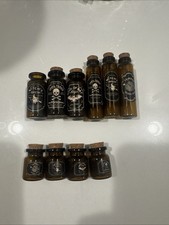 Mini Apothecary Amber Glass Potion Bottles w/Cork 10 PC Halloween