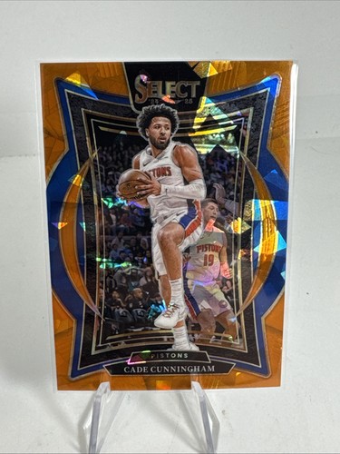 2024-25 Panini Select Cade Cunningham #65 Orange Cracked Ice Prizm /275 Detroit