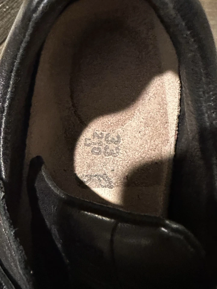 Birkenstock Porto HL Niños Zapatos de Cuero Negro Talla 2 UK 33 Foto 4 de 4