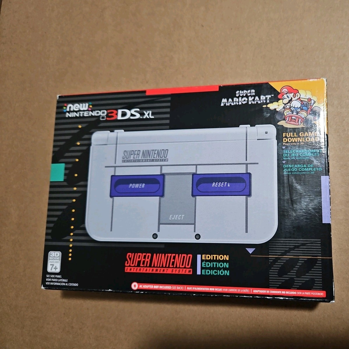 New Nintendo 3DS XL SNES Edition, 4 GB (NTSC-NEW) With AC Adapter