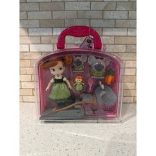 Disney Animators Collection Frozen Anna Doll Playset Carry Case Accessories NEW