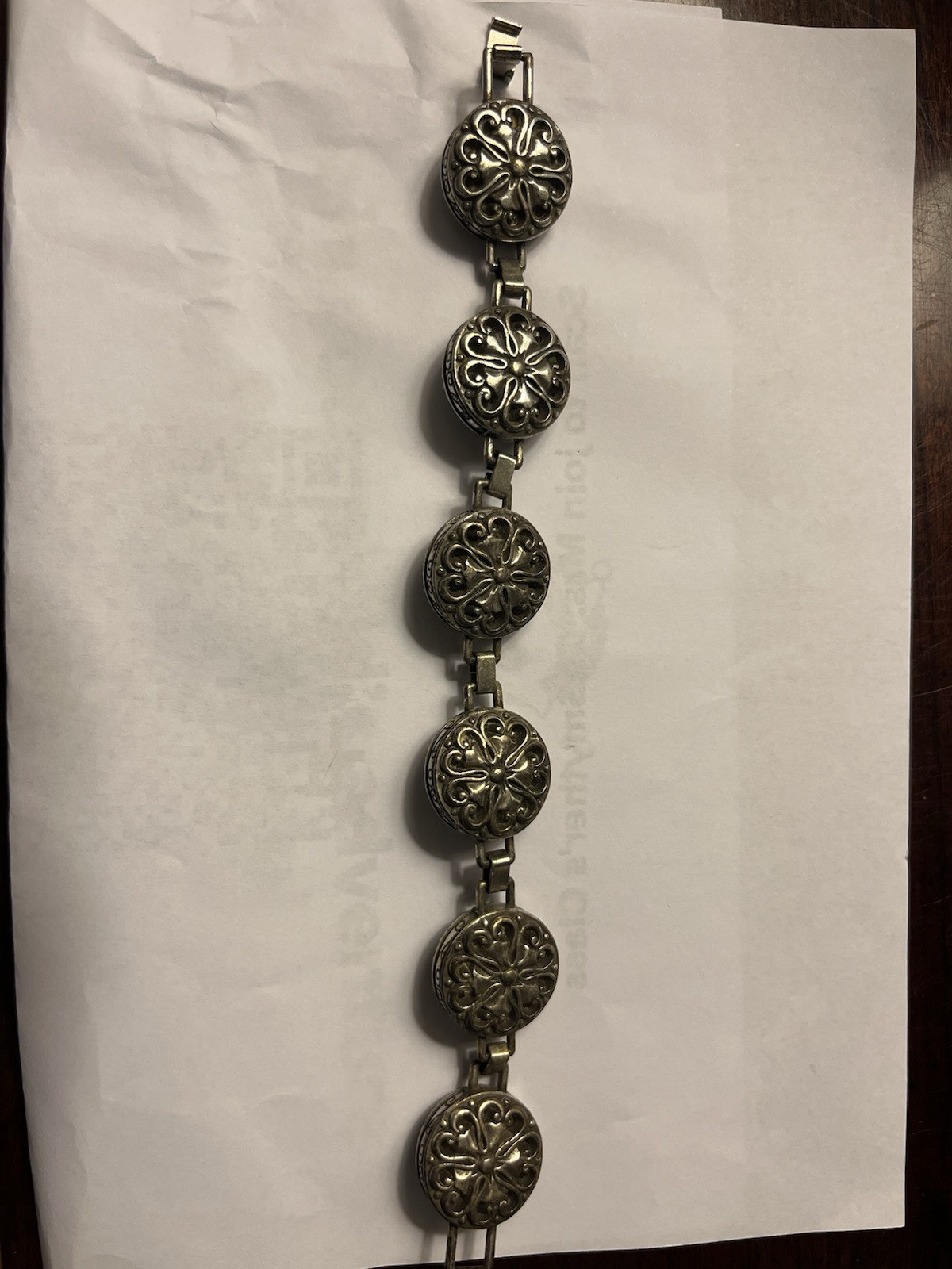 Brighton Silvertone Link Reversible Medallion Bra… - image 2