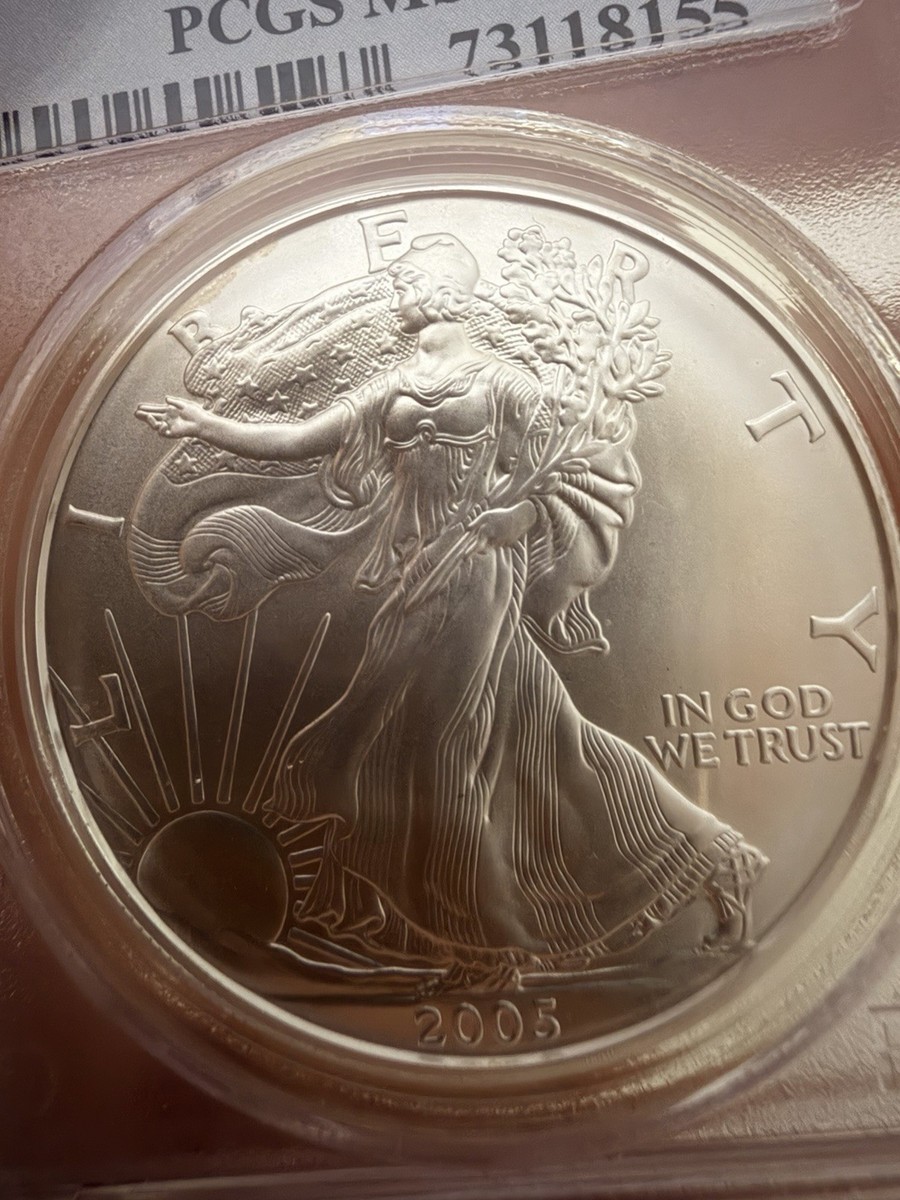2005 $1 American Silver Eagle 1 oz Fine .999 Coin PCGS MS69