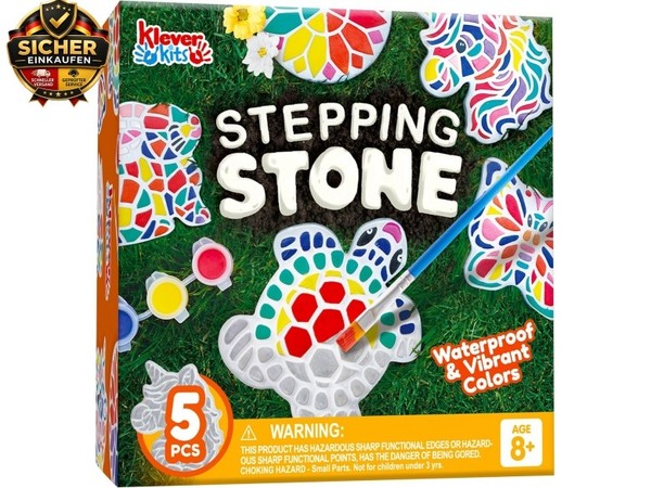 Steine Bemalen Set Bastelset Kinder Ab 6-12 Jahre,5 Bemalbare Garten-image