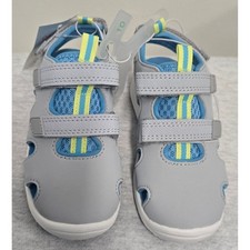 Cat Jack Hank Toddler Boys Gray Blue Closed Toe Water friendly Sandals Size 10