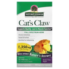 Nature s Answer Cat s Claw 1350 mg 90 Vegetarian Capsules NSF Certified,