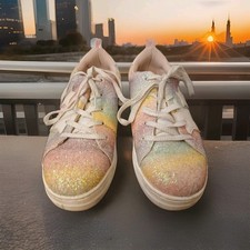 Wonder Nation Girls Sparkly Glitter Rainbow Star Size 6 Shoes Sneakers