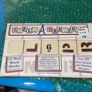 Vintage 90s Wooden Letter Blocks Learning New