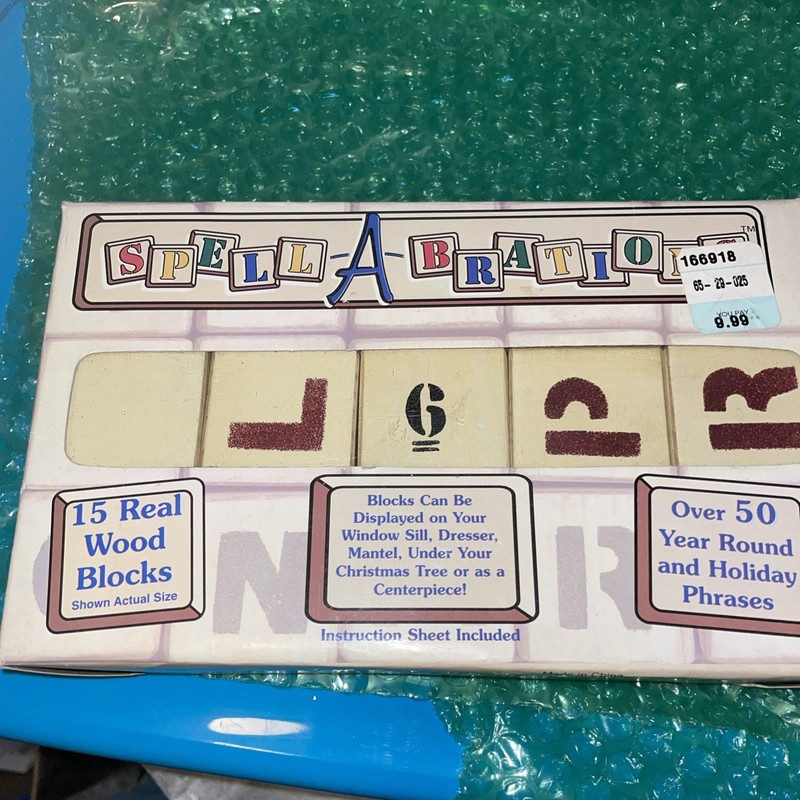 Vintage 90s Wooden Letter Blocks Learning New