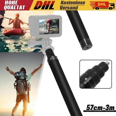 Leichter Carbon Selfiestick für Insta360 Verstellbar 57-300cm Tragetasche