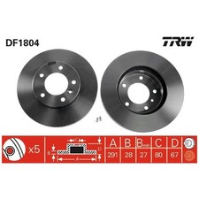 2x Bremsscheibe vorne für Jaguar XJ X300 XJ40 | 788726