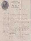 GAR Post 11 O W Lull Corps Milford NH letter re Mrs Fessenden's death 1913