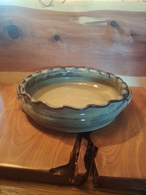 Bolick & Traditions Owen's Design Original Handmade Studio Pottery Pie Plate