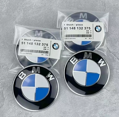 1 set Emblem 51148132375 For E46 E90 F10 82mm & 74mm Front Hood & Rear Trunk