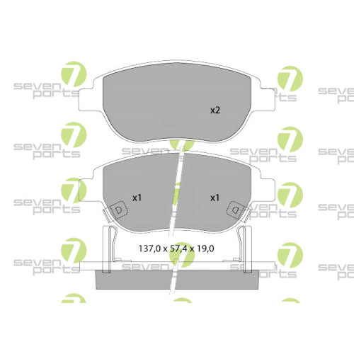 Plaquettes de frein à disque Seven Parts SVP24131 Fiat Opel avant
