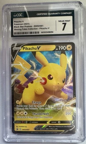 Pokémon Pikachu V SWSH061 Sword & Shield Promo Holo CGC 7 English Card