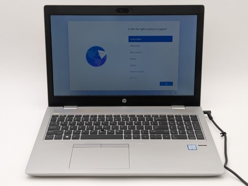HP Probook 650 G4 15" HD I5-8250U 256GB 8GB W11P Webcam Backlit FP Reader DVD - Afbeelding 1 van 13