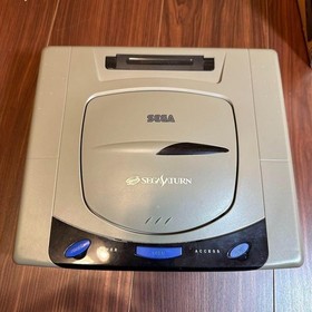 Sega Saturn console Gray HST-0004 USED Japan Free Shipping Very Good Condition