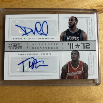 2012-13 Panini National Treasures - '11 Vs '12 Signatures Derrick Williams /25