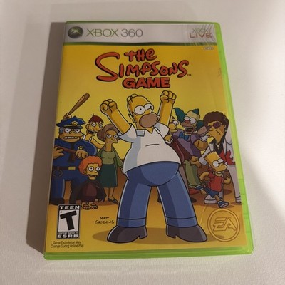 The Simpsons Game (Microsoft Xbox 360 Complete w/ Manual Tested. Good Disk