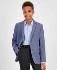 Michael Kors Big Boys Classic Fit Stretch Suit Jacket - Blue, Brown 14