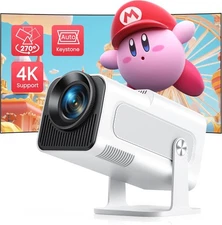 【270°Adjustable Stand】Mini Projector 4K with WiFi 6 and Bluetooth,TOPTRO... 