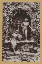 1900s Antique Postcard sculptured relief  Idyl at the well  Mastroianni Old card