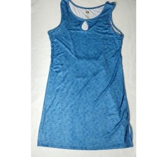Paradise Bay Blue Sleeveless Dress Keyhole Neck Casual Athleisure Size M