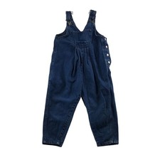 Vintage Levis Toddler 3T Blue Denim Overalls Pleated Front Tapered Leg 90s