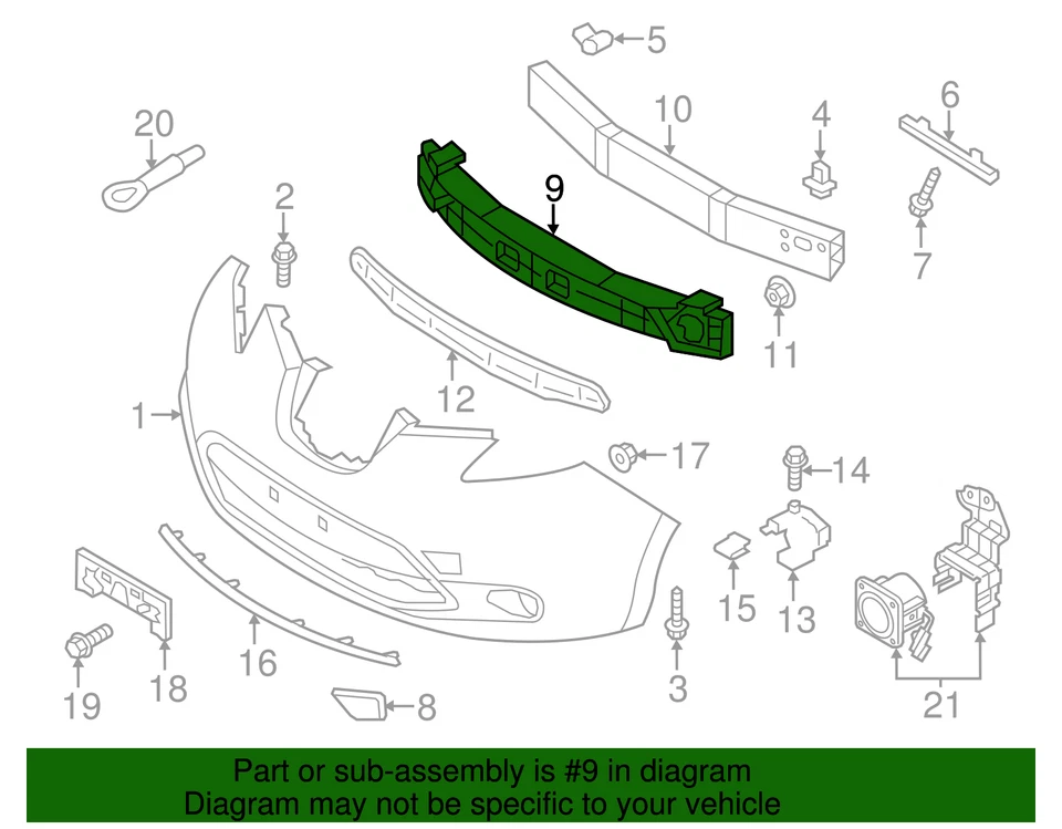 Подлинный Nissan 2011-2012 Nissan лист - абсорбер 62090-3NA0A - Изображение 2 из 2