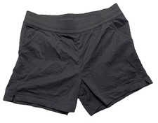 North Face Girls Activewear Flashdry Shorts Size L 14/16 Dark Grey With Pockets