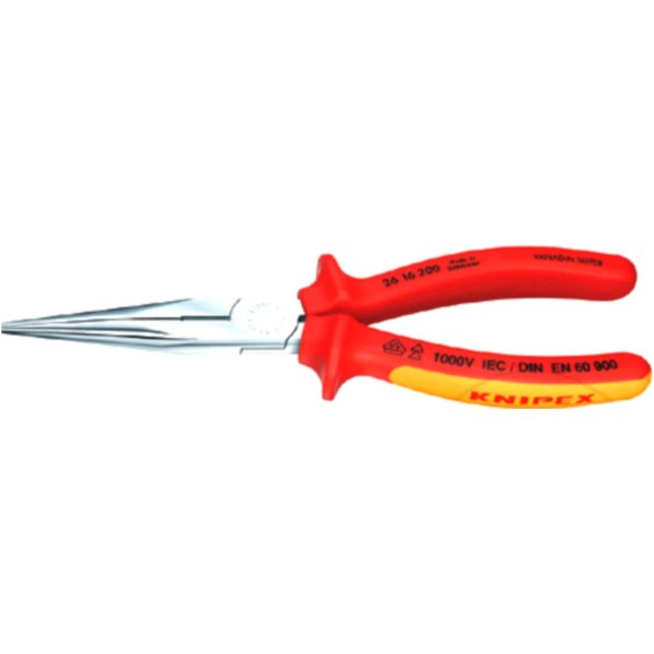 Knipex 200Mm Flachrundzange Vde - Hochwertige Storchenschnabelzange Mit Induktiv-image