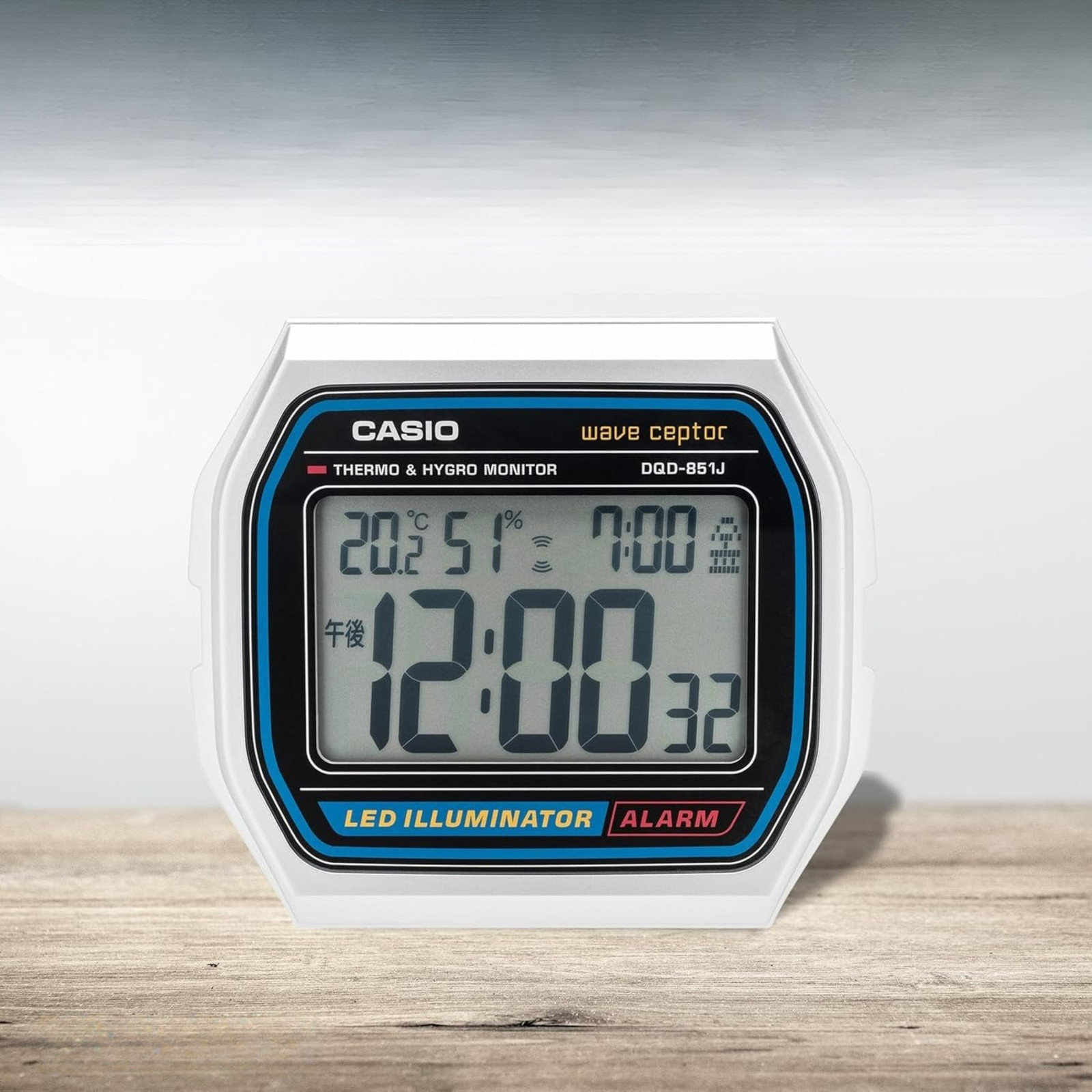 Casio Radio Controlled Alarm Clock DQD-851J-8JF  Thermometer Hygrometer Japan