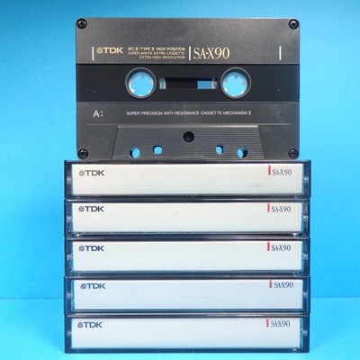   5x TDK SA-X 90 * IEC II Type 2 * Tapes Kassetten Cassettes кассеты * 1990
