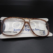 Zimco Eyeglass Frames Silicone 2 Demi Brown 58-13-145 Aviator Style Vintage New