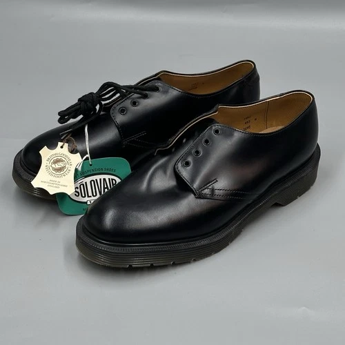 Solovair Dr.Martens Derby 1462 Black Leather Shoes Made in England UK8 42 Us 9