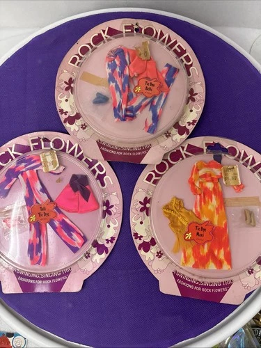 Rock Flowers Dolls 1970 Mattel Vintage Outfit Lot Barbie Dawn Fashions 3 Vintage