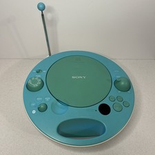 Sony ZS-E5 CD Player AM/FM Radio Stereo Portable Boombox Teal Blue TESTED - READ