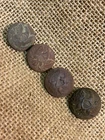 Four Good Civil War Eagle General Service Coat Buttons With Shanks Shiloh Tenn