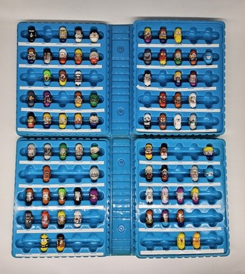 Mighty Beanz Series 1 Lot Of 73/100 With 2 Blue Collector's Cases 2010
