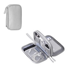 FANBODTA Electronic Organizer Travel Cable 19  11  3.5cm, Light gray