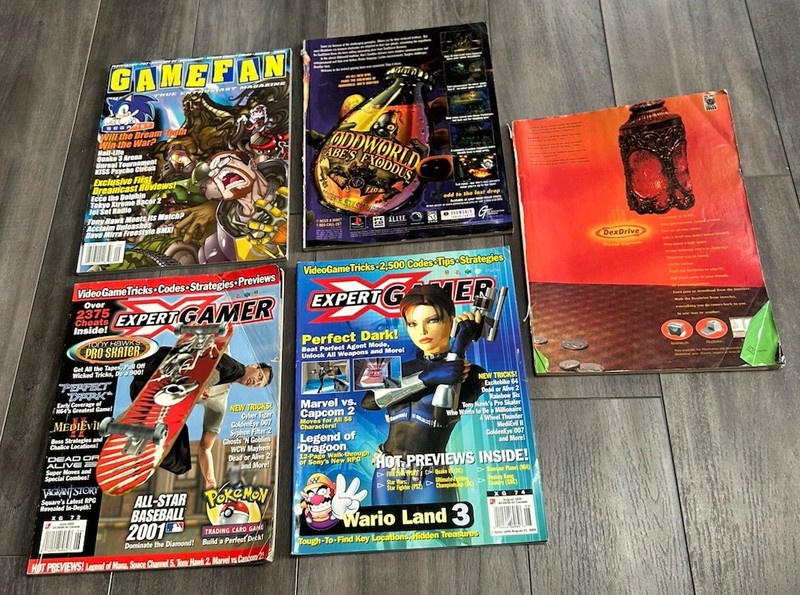 5 Vintage Video Game Magazines PlayStation Xbox Nintendo. Retro Missing Cover