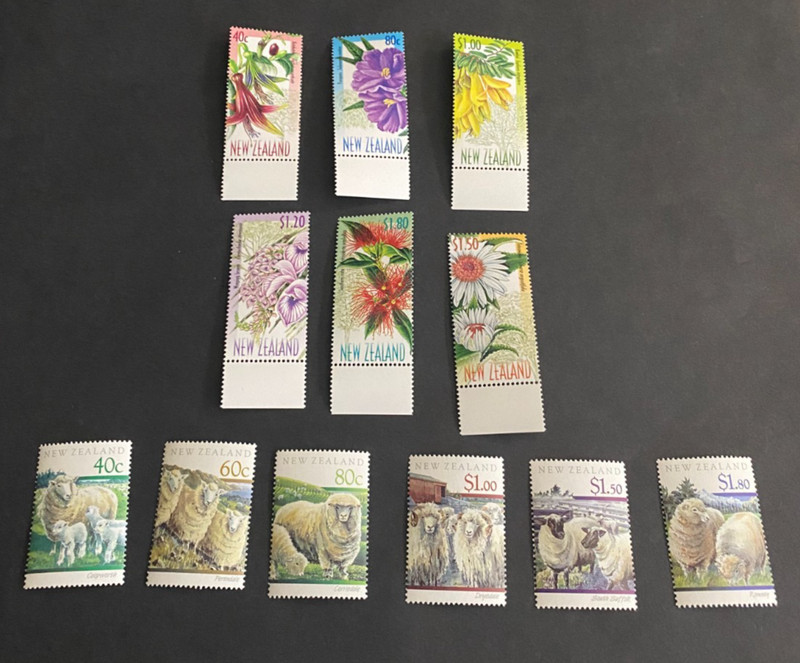 #8 New Zealand Stamps 13 Full Sets MNH Modern High Values 1980's Early 2000's