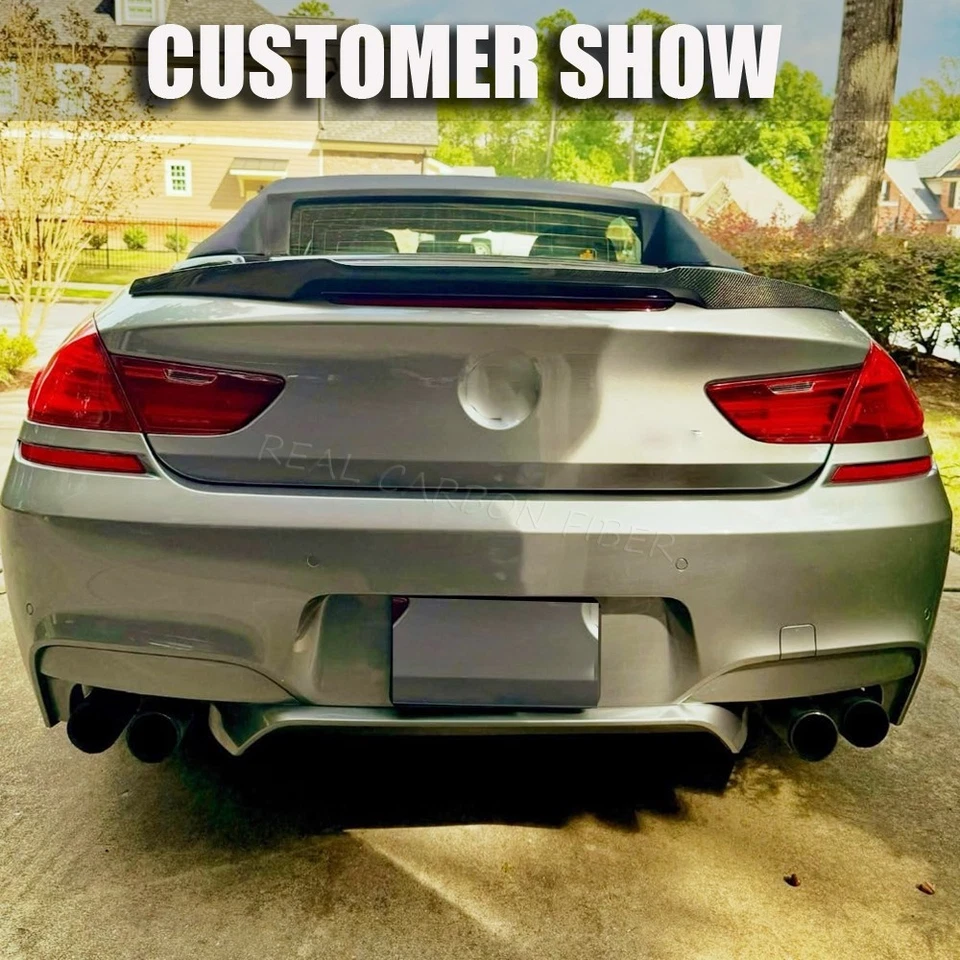 Alerón trasero de carbono real para BMW Serie 6 F06 F13 640i 650i M6 12-18 Foto 4 de 4