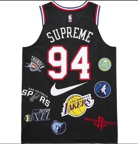 Maillot authentique Supreme®/Nike®/NBA Teams moyen (44) gilet noir BNIP DEADSTOCK