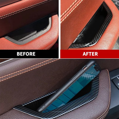 4 piezas manijas de puerta interiores RHD panel cubierta de tracción interior moldura para BMW X3 X4 F25 F26 - Imagen 11 de 24