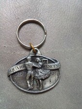 Vintage 1984 Siskiyou Buckle Co. Square Dancing Pewter Keychain