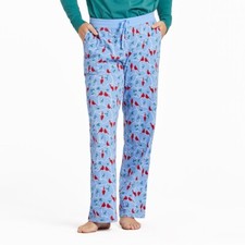 Life is Good Women's Cardinal Branch Pattern Snuggle Up Sleep Pants, Blue